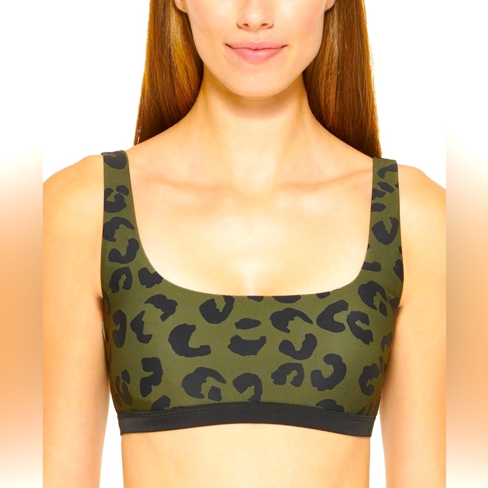 DKNY Leopard- Print Bikini Top